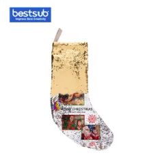 Sublimation Sequin Christmas Stocking Gold Silver SDWLP01G  - Image 2