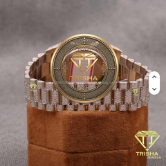 Premium Mechanical Moissanite Analog Stainless Steel Wristwatch for Men Rose Gold Tone Bracelet Iced Stones Luxury Desig - Image 2