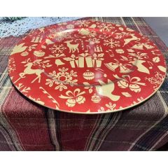 Transfer Printing Process PP Material Disposable Plastic Fine Dining Restaurant Charger Plate - Image 3
