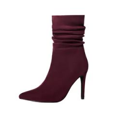 Wine Ladies Modern Stiletto Footwear High Heel Women's Fashion Boots - LC UNITE CO., LTD