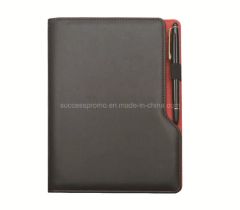 Customised Hand-Made Leather File Folder with Pen Loop Size A4 Color Black Origin China Usage File Box Trademark - Image 2