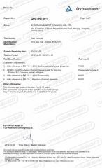 TUV Raw material Test Report of EVA floor mat-Yellow certificate from Nanjing Pegasus Recreation Equipment Co., Ltd.