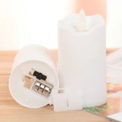 Battery Operated Flameless LED Pillar Candles with Timer Flickering Electric Decorative Light - Image 4