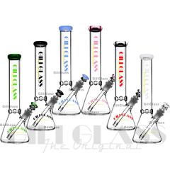 Gili-106 Giliglass 15 Inches Glass Water Pipes Bubbler Art DAB Rig Design Beaker - Image 4
