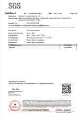 Test report for SPC click flooring certificate of Foshan YAJ Building Co., Ltd. – certificate photo, supplier certificates section