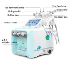 Hot Sale Salon Use Microdermabrasion Machine Oxygen Hydro Microdermabrasion Facial Machine 6 in 1 H2O2 Facial Machine - Image 4