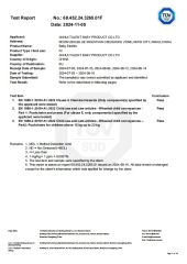 EN 1888-1 certificate from Anhui Talent Baby Products Co., Ltd.