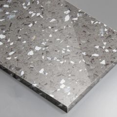 Engineered Stone Kitchen Countertops Design Big Crystal Grey Quartz Stone - Image 1