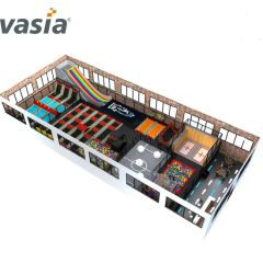 Hot Sale Kids Free Zone Jumping Trampoline Park Age Children Origin China Shape Square Trademark Vasia Dimension >16ft Certification - Image 5
