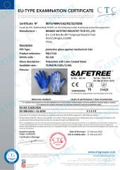 Certificate of latex coated cotton Gloves certificate from Zhejiang Safetree Industry Tech Co., Ltd.