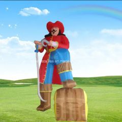 Outdoor Giant Pirate Captain Hook Inflatable Cartoon Color Red Height >5m Usage Event Size 6 M Tall Standard EN71 Trademark ACE - Image 1