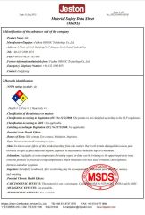 ink MSDS certificate from Fujian Aobozi Technology Co., Ltd.