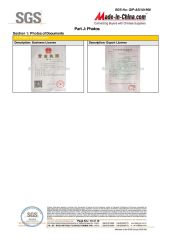 SGS certificate of Guangzhou MyWow Decor Co., Ltd – certificate photo, supplier certificates section