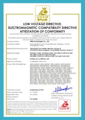 CE certificate from ZERO TECHNOLOGIES CO., LTD.