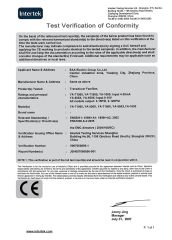 CE certification certificate from Snda Industry Co., Limited