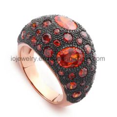 Steel Jewelry Ring with Corundum Setting by Hand - Image 3