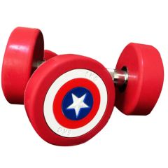 Wholesale Cheap Commercial Home Fitness Accessory 2.5kg-50kg Red Round Rubber Dumbbell Set - Image 1