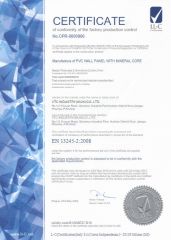 CE certificate of VTC INDUSTRY (WUXI) CO., LTD. – certificate photo, supplier certificates section
