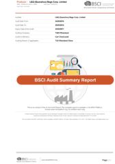 BSCI certificate from LITAI(QUANZHOU)BAGS CORP., LIMITED