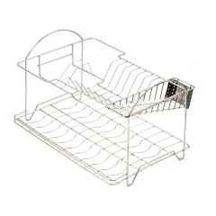 Kitchen Accessories Gray Dish Rack Stainless Steel Drainer Plates Storage Kitchen Rack - Image 2
