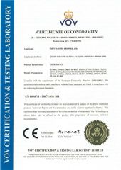 Thermostat -CE certificate of Yuzey Electric Group Company Limited – certificate photo, supplier certificates section