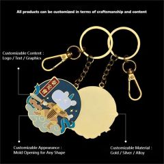 Customizable Shapes Patterns Logos Creative Metal Pendant Keychains for Promotional Gifts Advertising - Image 3