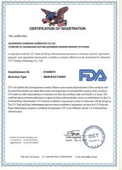 FDA certificate from Guangzhou Shiruoni Cosmetics Co., Ltd.