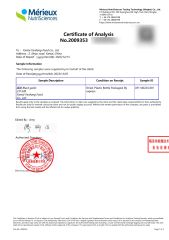 Product Inspection Report certificate from Yantai Yanliang Food Co., Ltd.