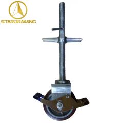 Stardrawing 6 8 Inch Quick Install Adjustable Threaded Stem Scaffolding Castor Wheels - Image 4