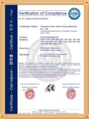 Italy CE certificate of Cangzhou Dixin Roll Forming Machine Co., Ltd. – certificate photo, supplier certificates section
