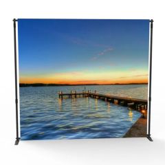 10X10' Event Backdrop Telescopic Banner Stand Type L Stand Shape Straight Model NO. JMZJ Style Floor-type Feature Fireproof - Image 2