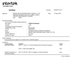 EN71part 1-3 for adult guns certificate from Ningbo Mega International Trade Co., Ltd