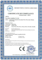 CE-certificate-of-meat-grinder certificate from ZHE JIANG HORUS APPLIANCE CO., LTD.
