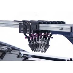 Blue Computerized Flat Knitting Machine for High-Efficiency Raschel Blanket Manufacturing - Image 5