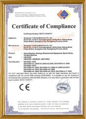 CE certificate from Guangzhou Yuehong Electronics Co., Ltd.