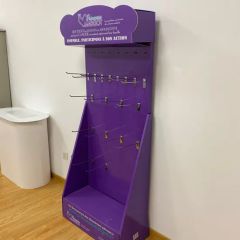 Add to Comparesharefloor Standing Paper Hanging Display Hooks Adjustable Rotary Clothes Rack Counter Display Stand for Trade Showing - Image 3