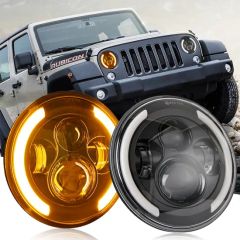 RGB Turn Signals for Wrangler with Yellow and White Two-Color Aperture Skull LED Headlights - Image 6