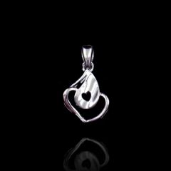 Two Stars Shape Silver Pendant Jewelry Dancing Non Fixed Pendant - Image 6