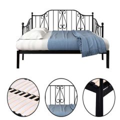 Wholesale Cheap Single Size Metal Bed Frames Iron Bed - Image 6