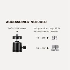 Compatible Vesa Ball Head Adaptor for Monitor Arms Accessories Light Camera - Image 3
