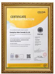certificates certificate from Guangzhou Neissry cosmetic Co., Ltd.