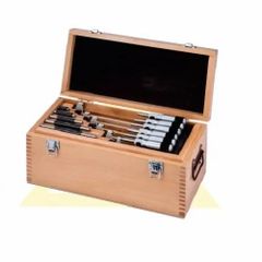 Baker Sets Of Mechanical Micrometer Brand Baker Type 4MMC 100 Reading 0.01mm Zero Setting Easy On Sleeve Spindle Material Stainless - Image 1