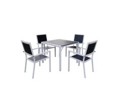 Outdoor Furniture Aluminum Frame Dining Set 4 PCS - Image 3