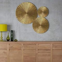 Wall Hanging Golden Iron Cycles Handicrafts, Shape: Raund Shape Raund Color Golden Type Wall Hanging Material Wrought - Image 1