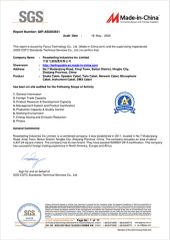 SGS certificate from ROSAFEELING INDUSTRIES INC LIMITED