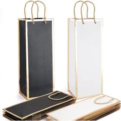 Customized Reinforced Bottom Wine Cardboard Packing Tote Paper Bags - Image 2