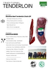 Frozen Boneless Beef Tenderloin Chain Off - Image 1