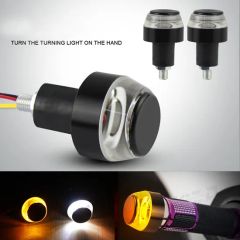 Raych Custom 2PCS Handlebar Side Marker Indicator Blinker Motorcycle Handle Bar End Motorcycle Running Lights LED Turn Signals - Image 4
