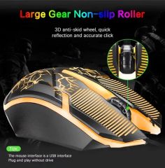 Mechanical Wired RGB Backlit Gaming Keyboard with Multimedia Function + 4D Optical Mouse Combos Gamer Laser Engrave Keyboard - Image 5