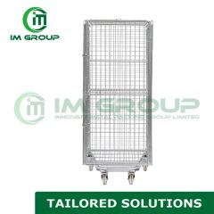 Logistics Storage Collapsible Steel Metal Security Wire Mesh Roll Pallet Cage - Image 1